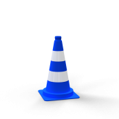 Traffic cone | blue | blue / white | Height: 500 mm